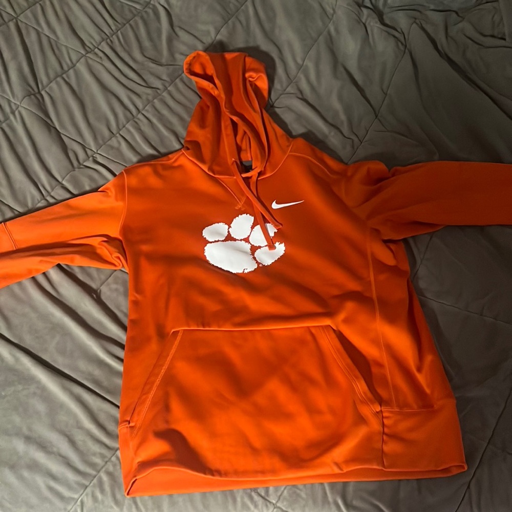 Men's Nike Orange Clemson Tigers Logo Club Pullover Hoodie Size M